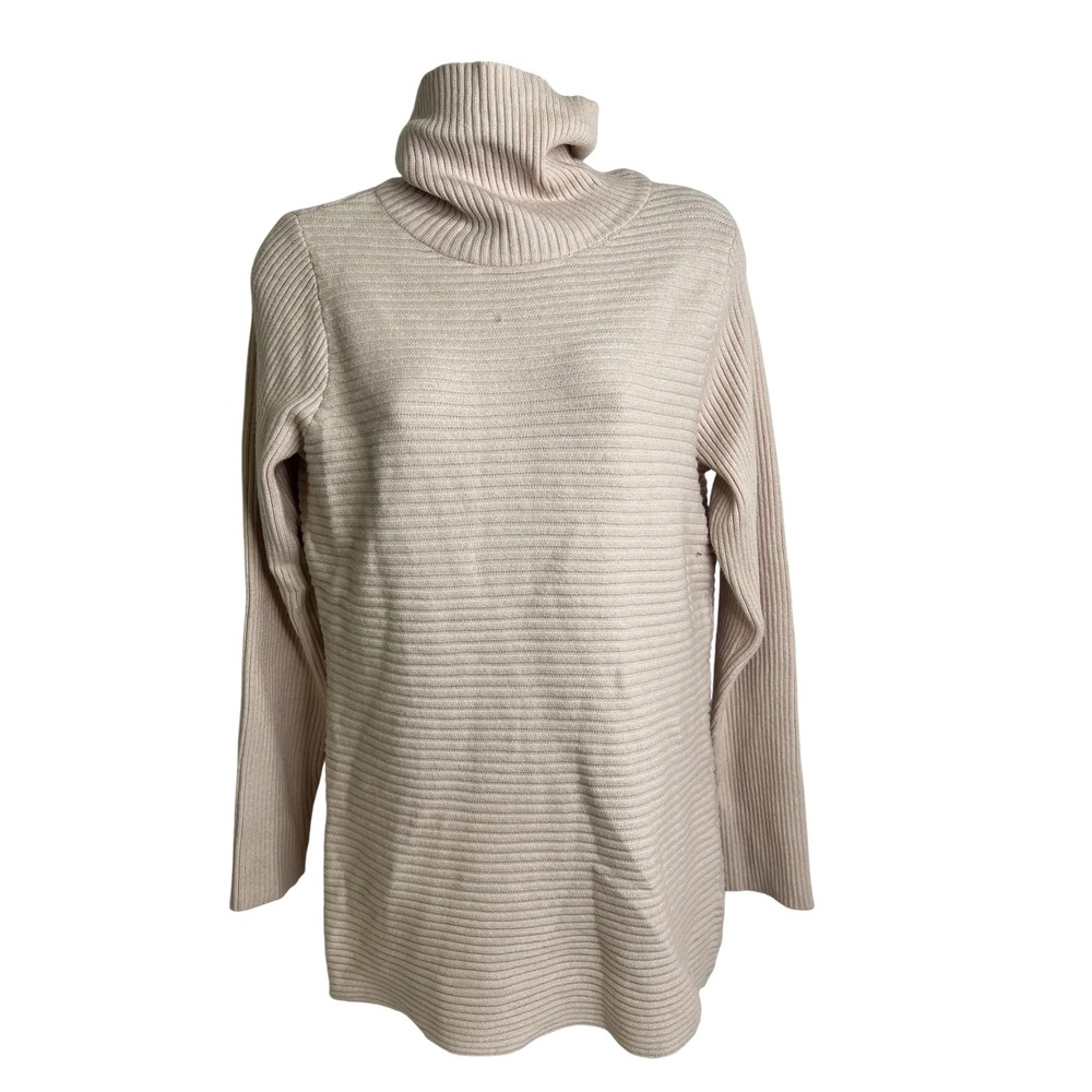 Devotion by Cyrus Sweater Womens Small Soft Pink Ribbed Turtleneck Pullover New